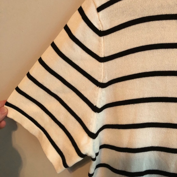 Lumiere Stripped Short Sleeves Sweater Dress - Picture 3 of 6